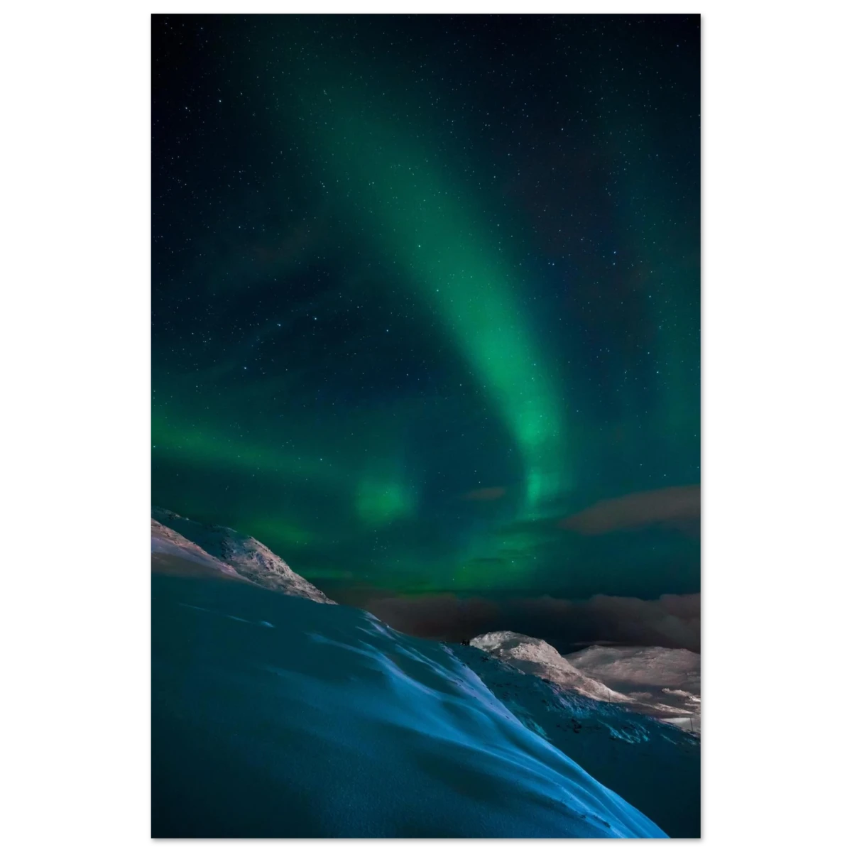 "Celestial Veil" – Dancing Lights Over Arctic Silence Fine Art Photography | Northern Lights Wall Art Print - Fine Art Poster - 40x60 cm / 16x24″ -