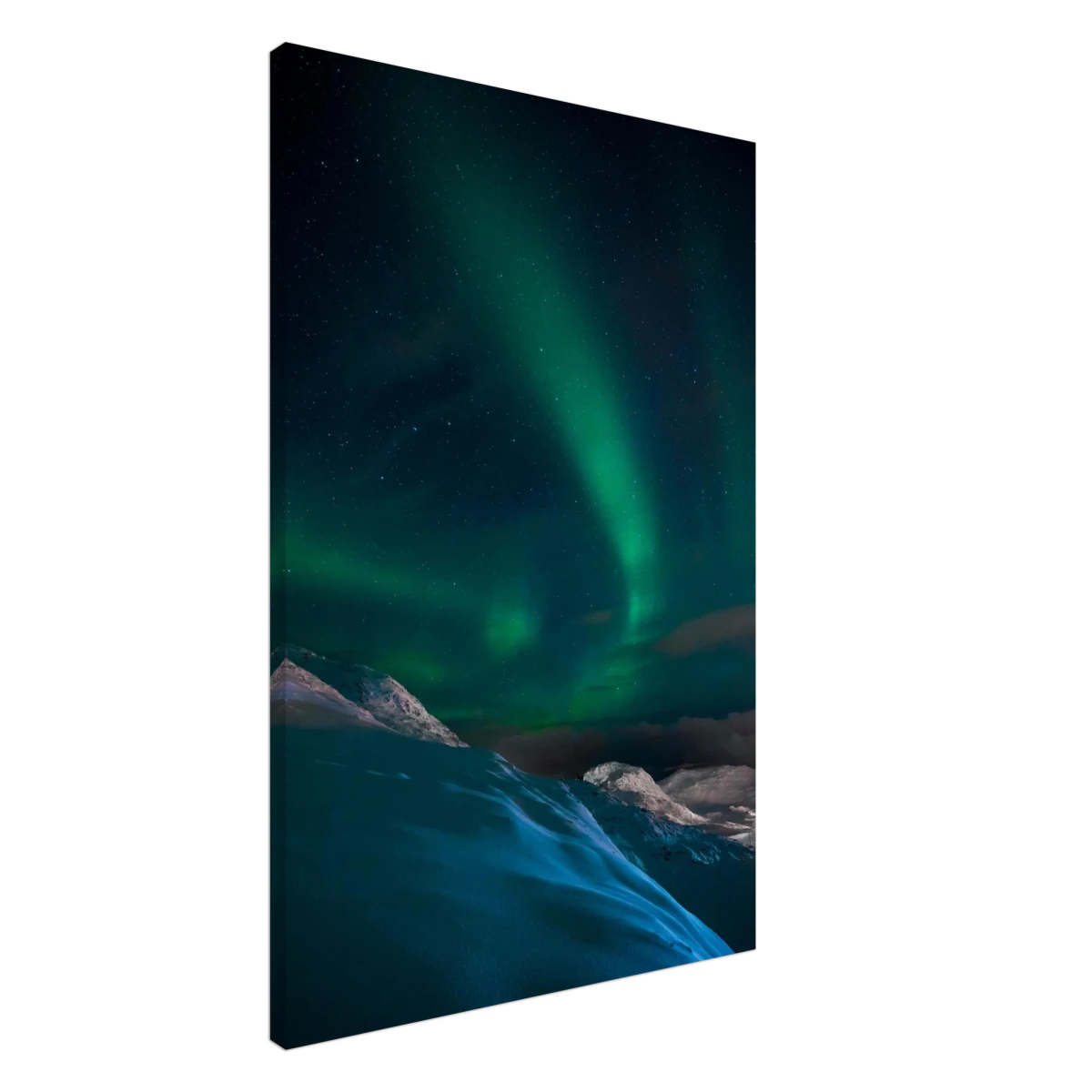 "Celestial Veil" – Dancing Lights Over Arctic Silence Fine Art Photography | Northern Lights Wall Art Print - Canvas - 60x90 cm / 24x36″ -