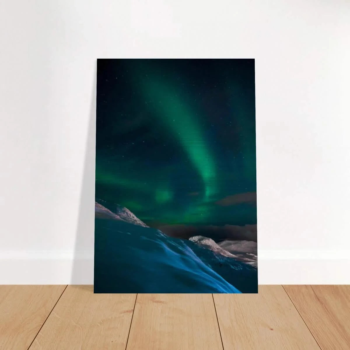 "Celestial Veil" – Dancing Lights Over Arctic Silence Fine Art Photography | Northern Lights Wall Art Print - Brushed Aluminum Print - 70x100 cm / 28x40″ -