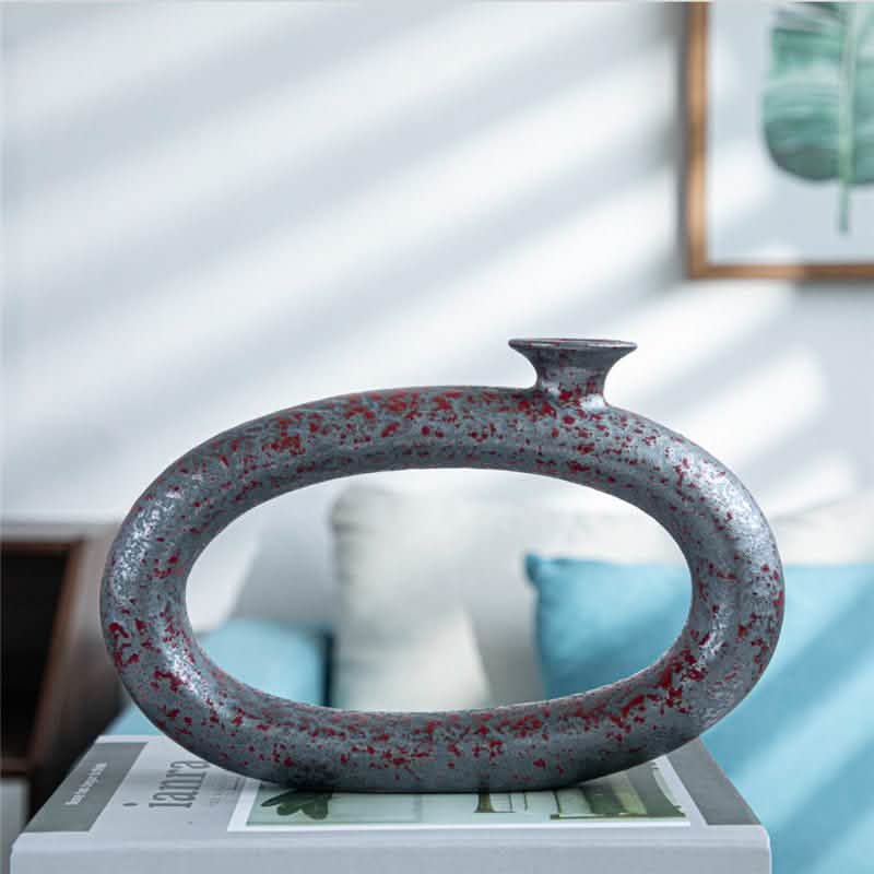 Ceramic Art Living Room Decoration Ornaments Flower Stand - L -