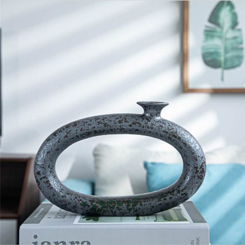 Ceramic Art Living Room Decoration Ornaments Flower Stand - O -