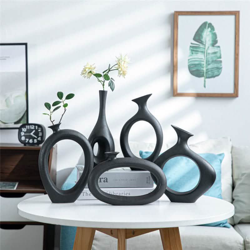 Ceramic Art Living Room Decoration Ornaments Flower Stand - A -