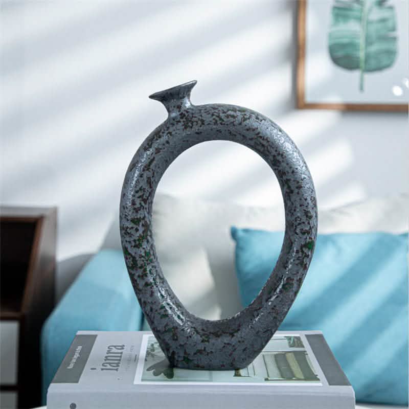 Ceramic Art Living Room Decoration Ornaments Flower Stand - M -