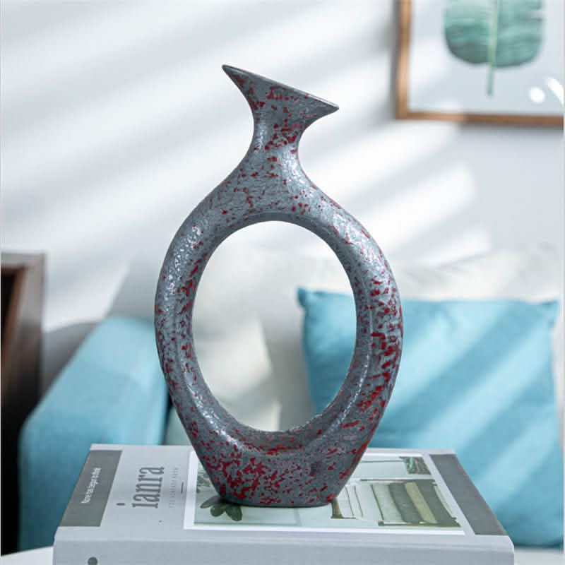 Ceramic Art Living Room Decoration Ornaments Flower Stand - C -