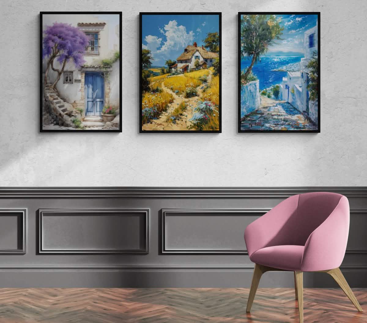 Charming Getaways Set | Mediterranean Escape - Canvas - 30X45 CM / 12X18″ -