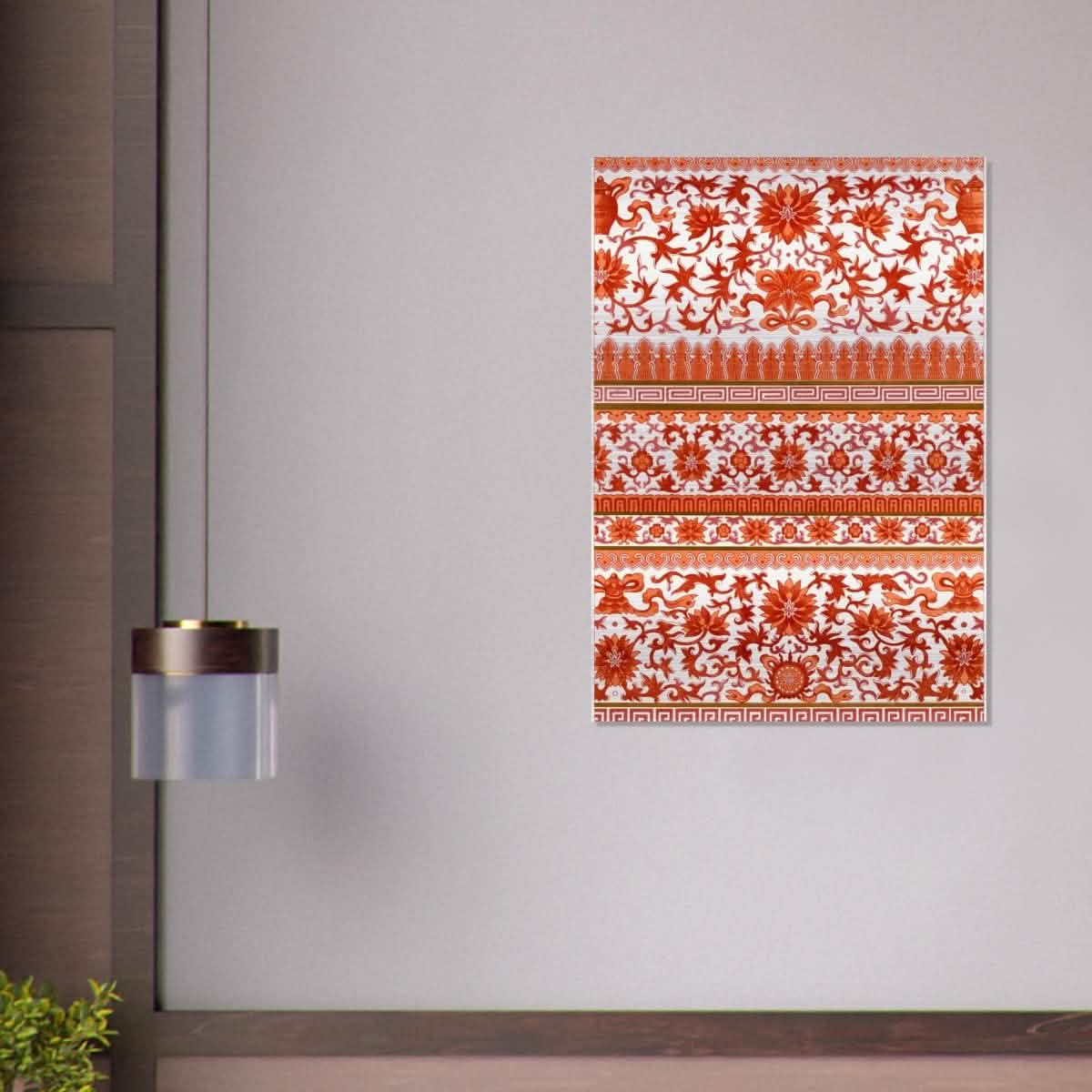 Chinese Ornament - Geometric Art - Brushed Aluminum Print - 70x100 cm / 28x40″ -