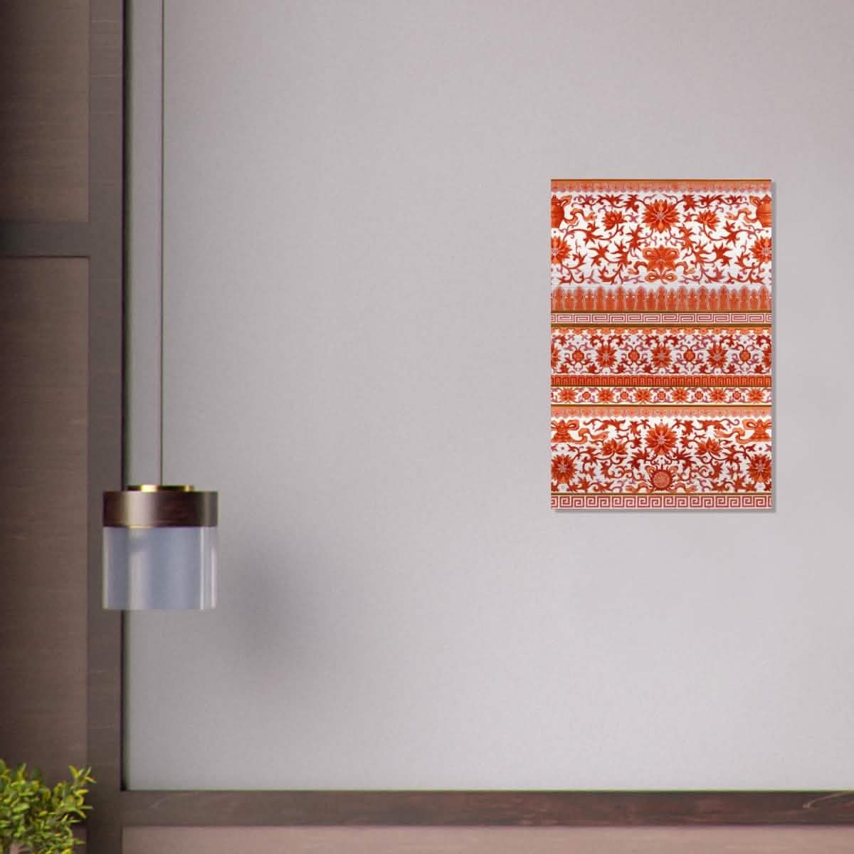 Chinese Ornament - Geometric Art - Brushed Aluminum Print - 50x75 cm / 20x30″ -