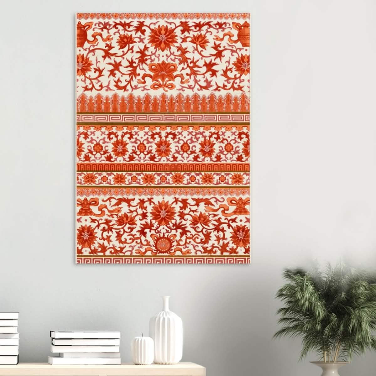 Chinese Ornament - Geometric Art - Wood Prints - 70x100 cm / 28x40″ - 20 mm