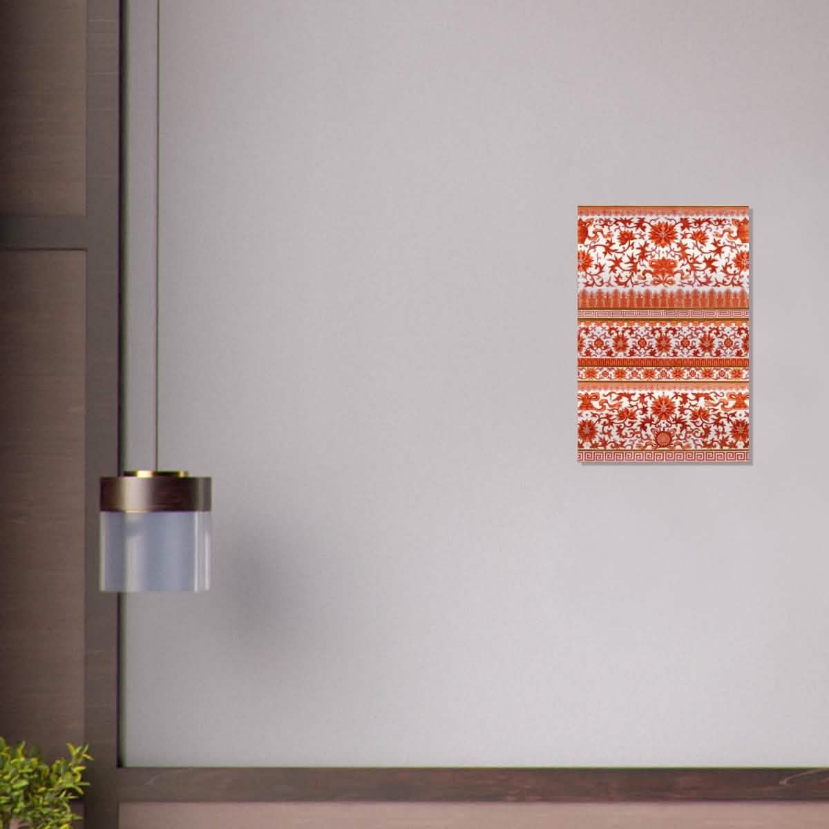 Chinese Ornament - Geometric Art - Brushed Aluminum Print - 40x60 cm / 16x24″ -