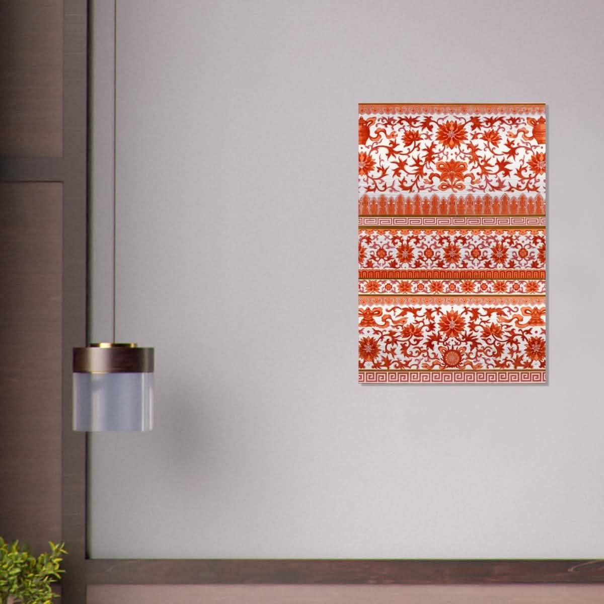 Chinese Ornament - Geometric Art - Brushed Aluminum Print - 60x90 cm / 24x36″ -