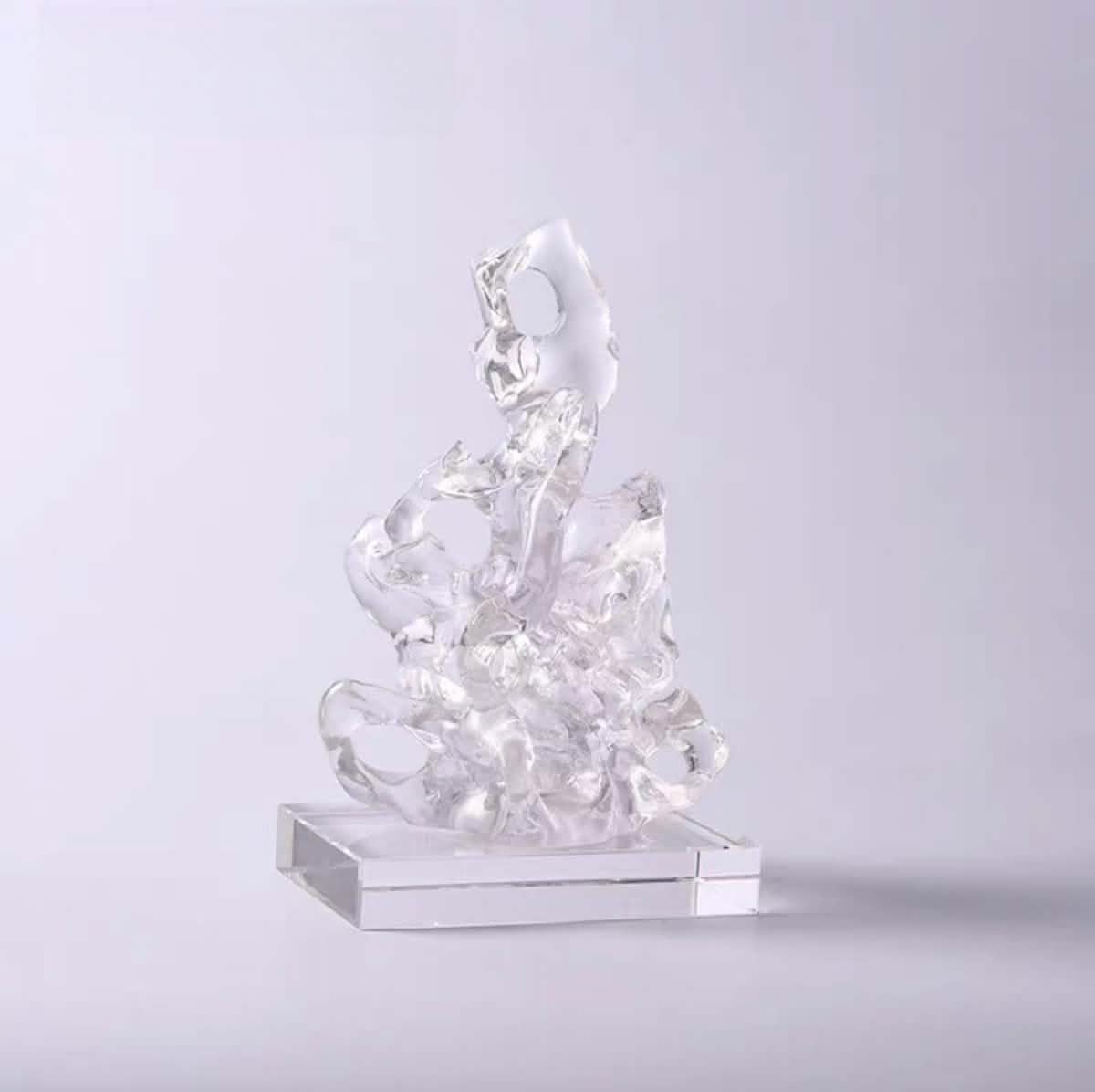 Chinese Style Entrance Decoration Transparent Resin Sculpture Art Decorations - Large -
