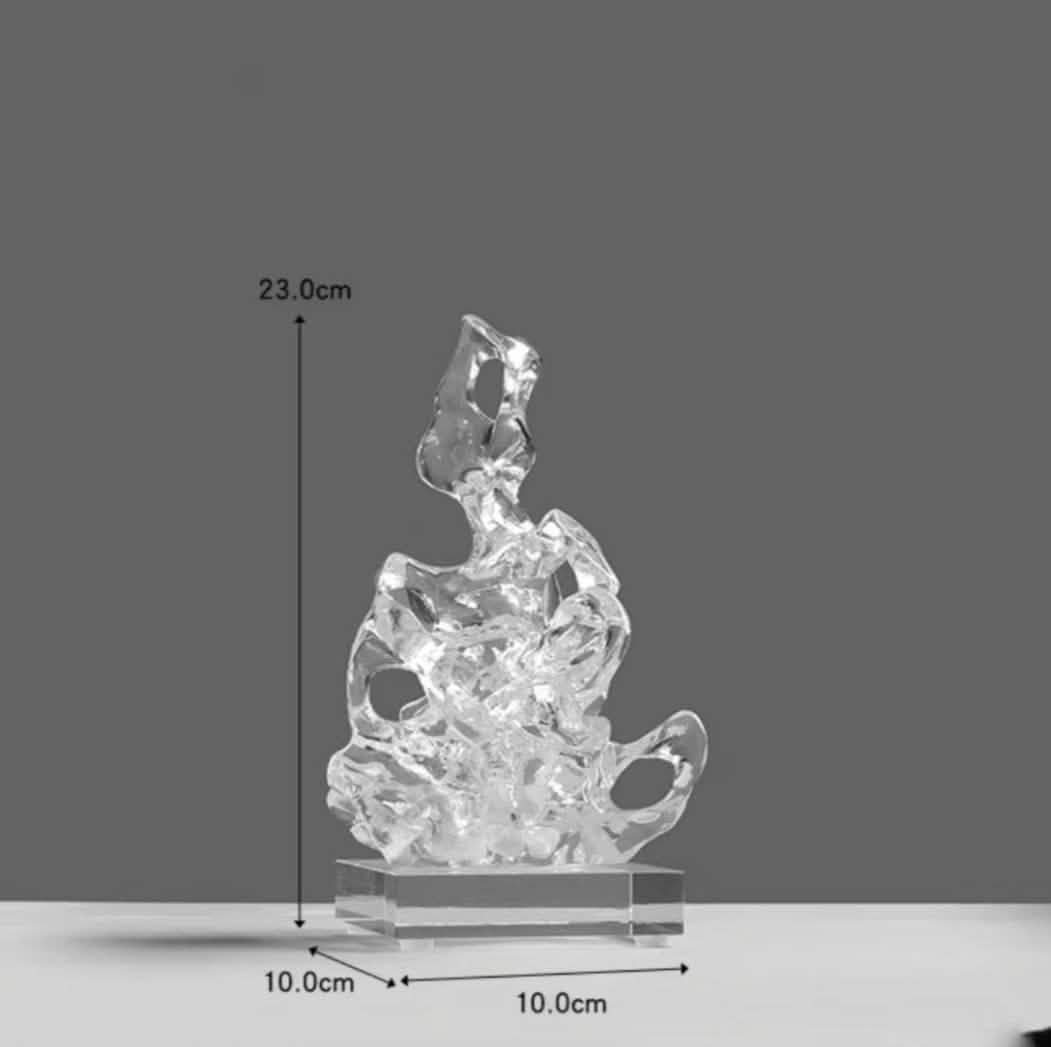 Chinese Style Entrance Decoration Transparent Resin Sculpture Art Decorations - Small -