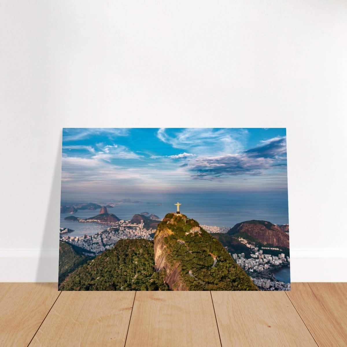 Christ the Redeemer – Guardian of Rio | Wall art print - 70x100 cm / 28x40″ - Brushed Aluminum Print -