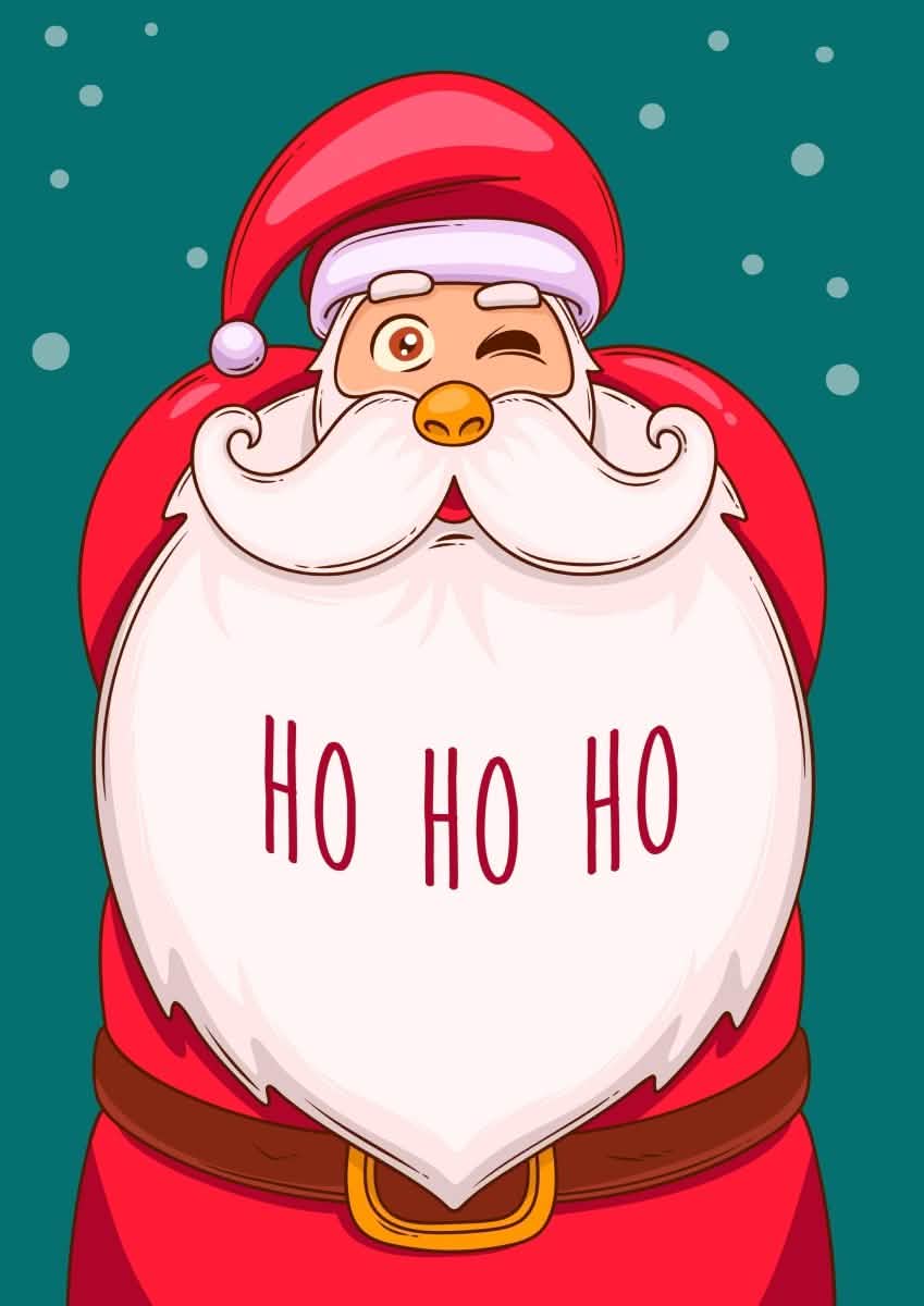 Christmas Joy - Ho Ho Ho | Christmas Collection | 3 Design Options - 30x45 cm / 12x18″ - Design Option 1 - Acrylic Print