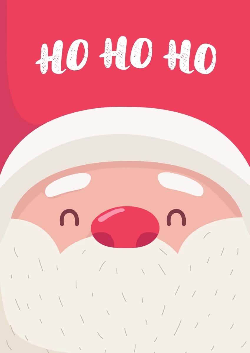 Christmas Joy - Ho Ho Ho | Christmas Collection | 3 Design Options - 30x45 cm / 12x18″ - Design Option 3 - Acrylic Print