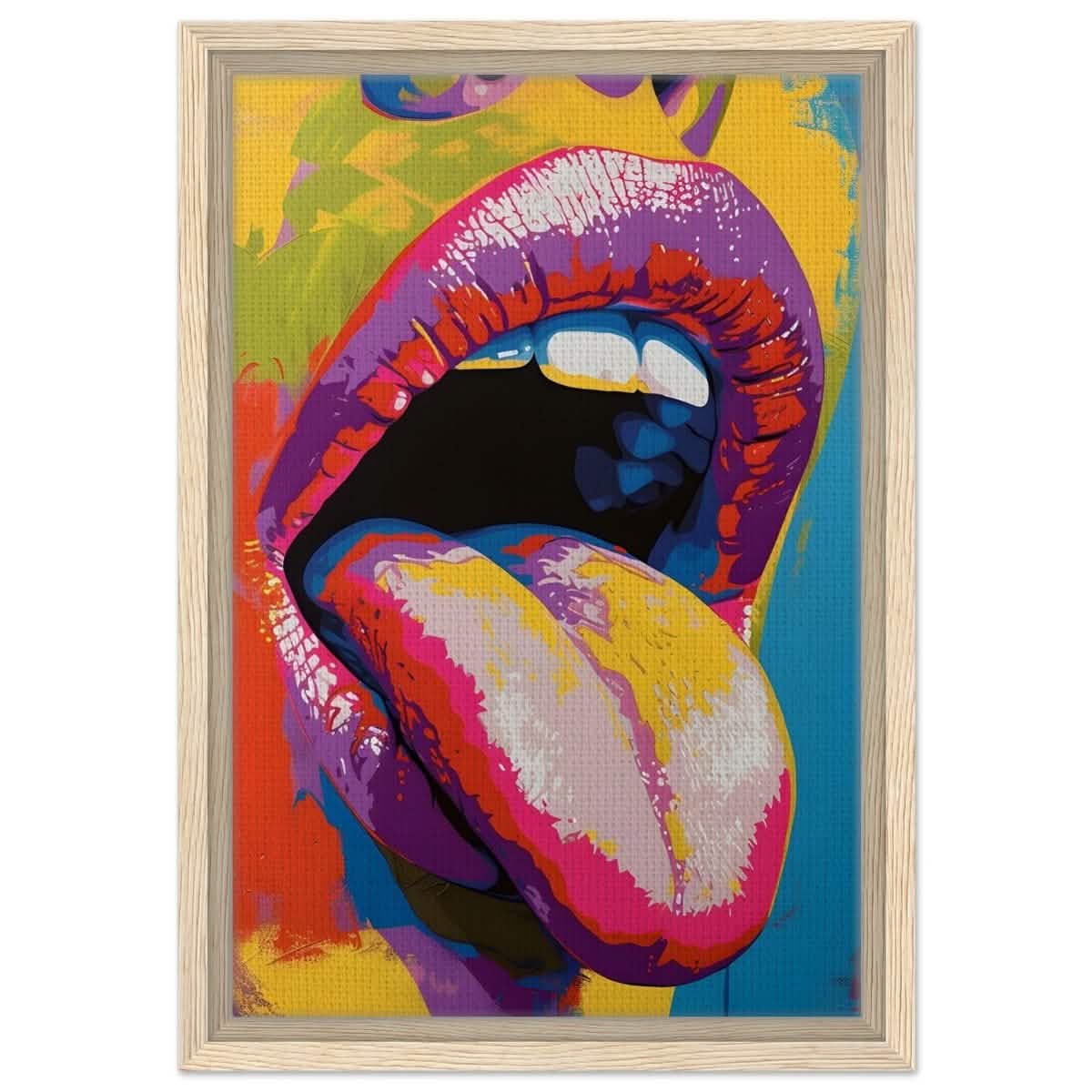 Chromatic Expression | Pop Art Portrait wall art print - Framed Canvas - 30x45 cm / 12x18″ - Wood frame