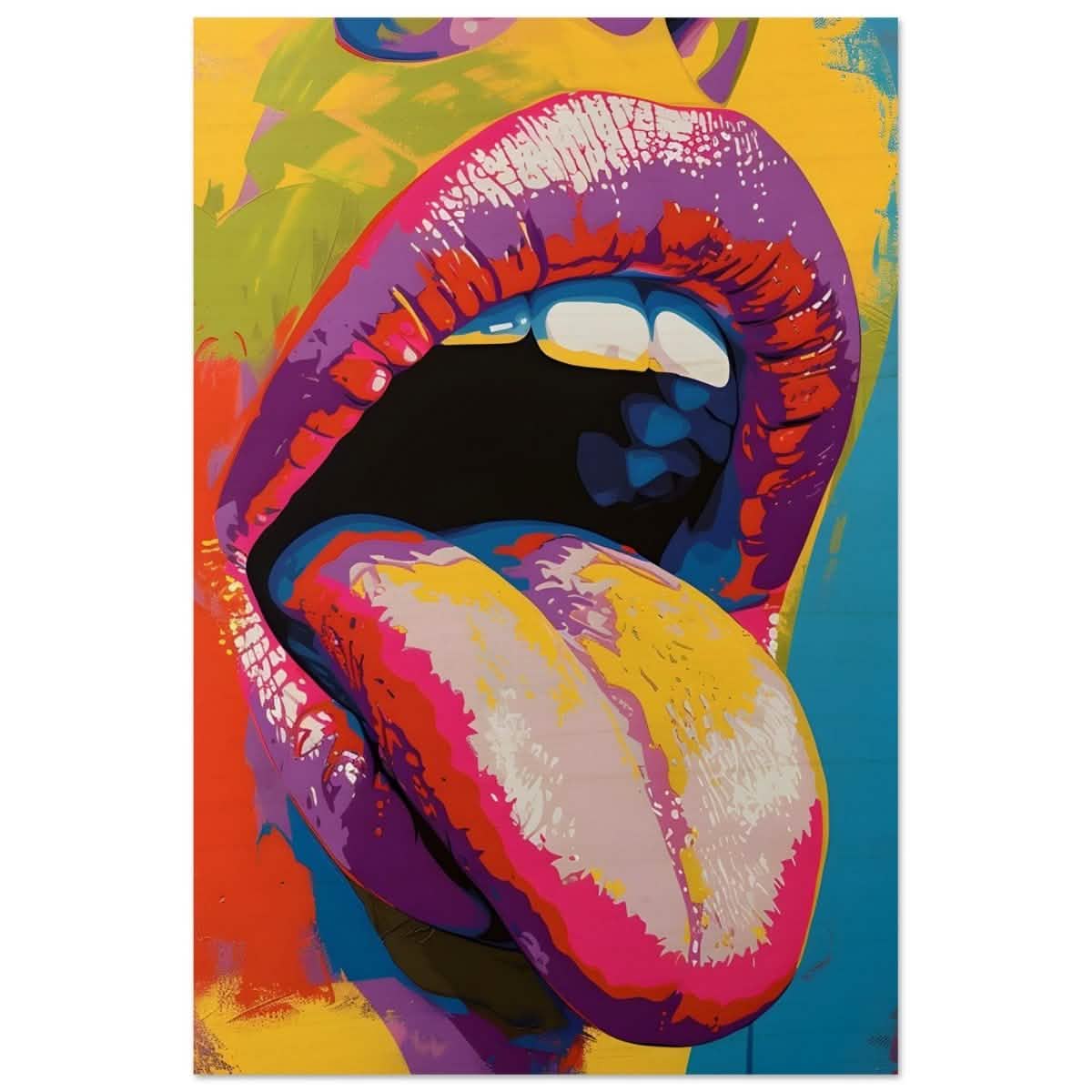 Chromatic Expression | Pop Art Portrait wall art print - Wood Prints - 30x45 cm / 12x18″ -