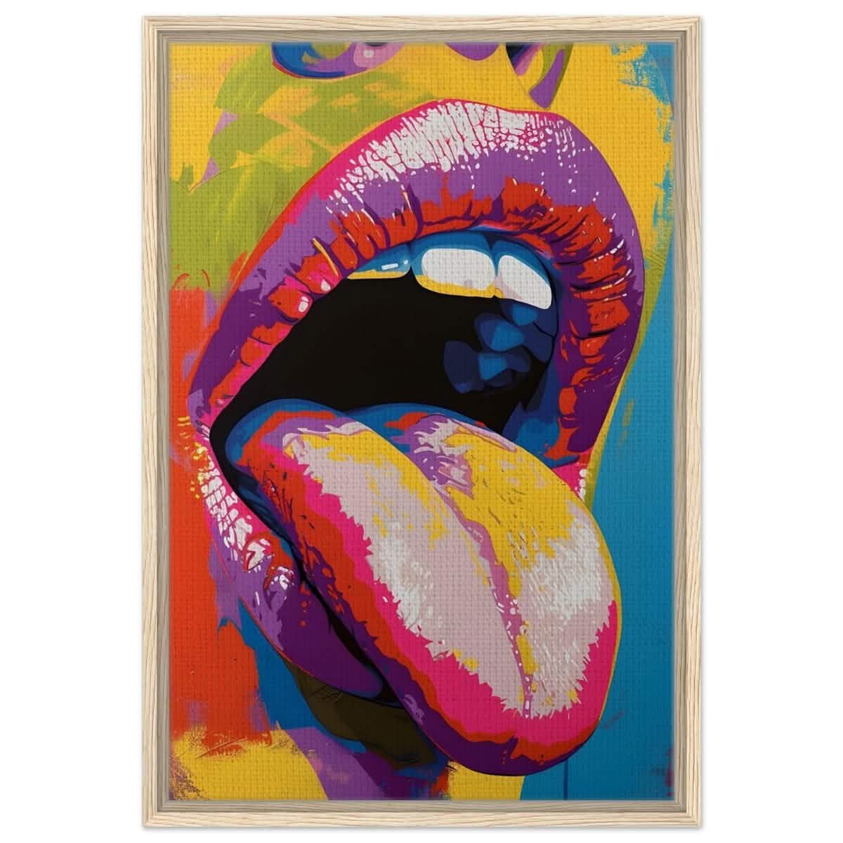 Chromatic Expression | Pop Art Portrait wall art print - Framed Canvas - 50x75 cm / 20x30″ - Wood frame