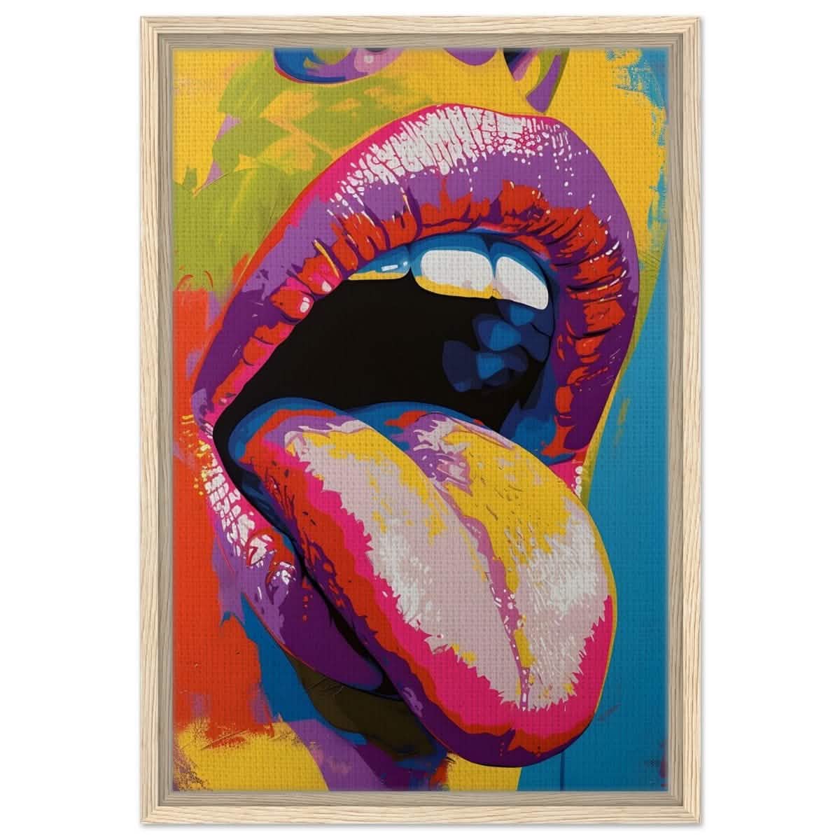 Chromatic Expression | Pop Art Portrait wall art print - Framed Canvas - 40x60 cm / 16x24″ - Wood frame