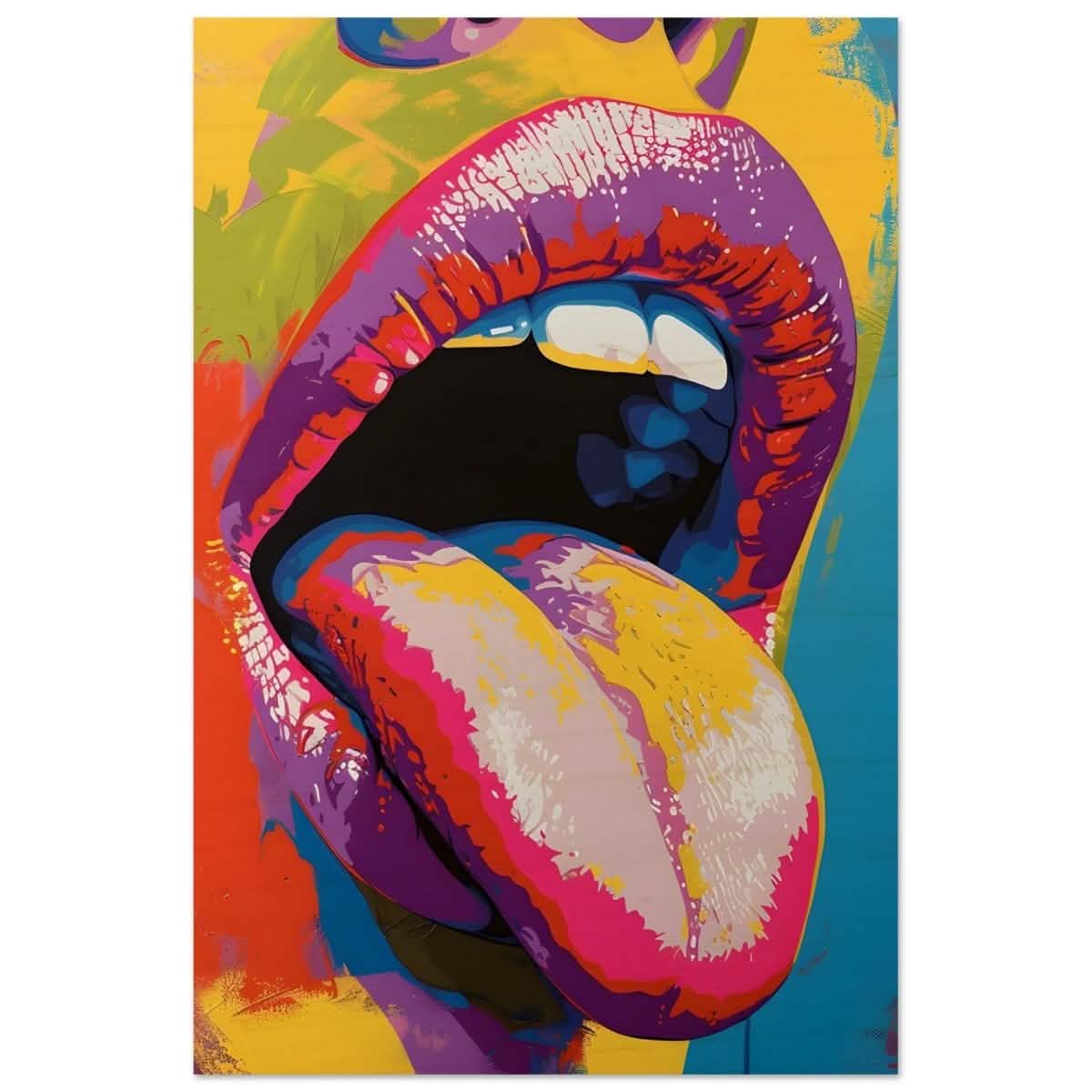 Chromatic Expression | Pop Art Portrait wall art print - Wood Prints - 60x90 cm / 24x36″ -