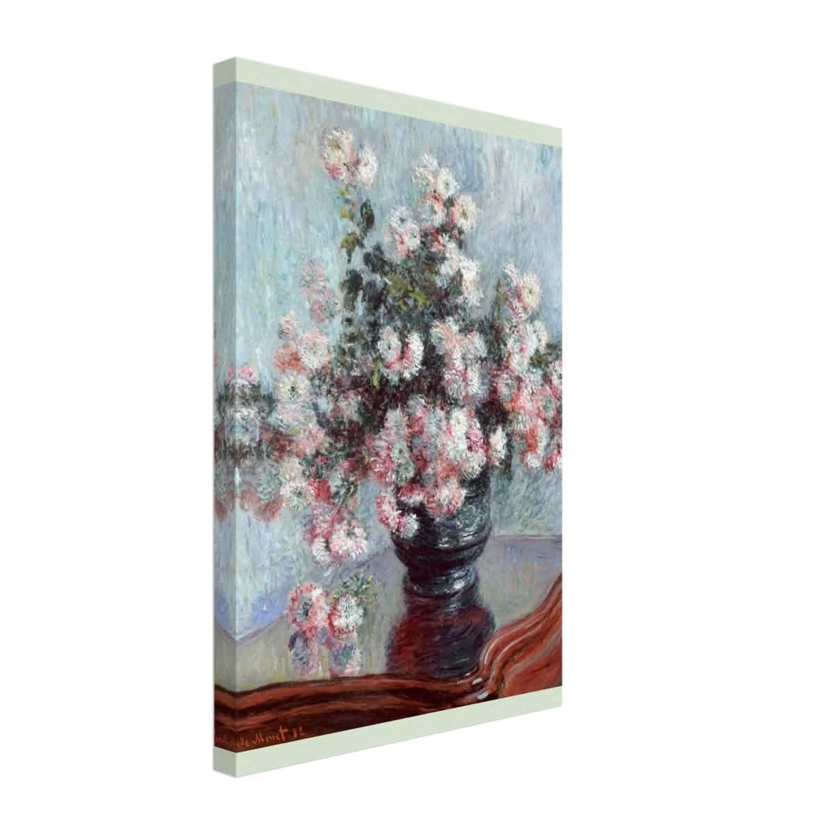 Chrysanthemums by Claude Monet - Canvas - 30x45 cm / 12x18″ - Slim