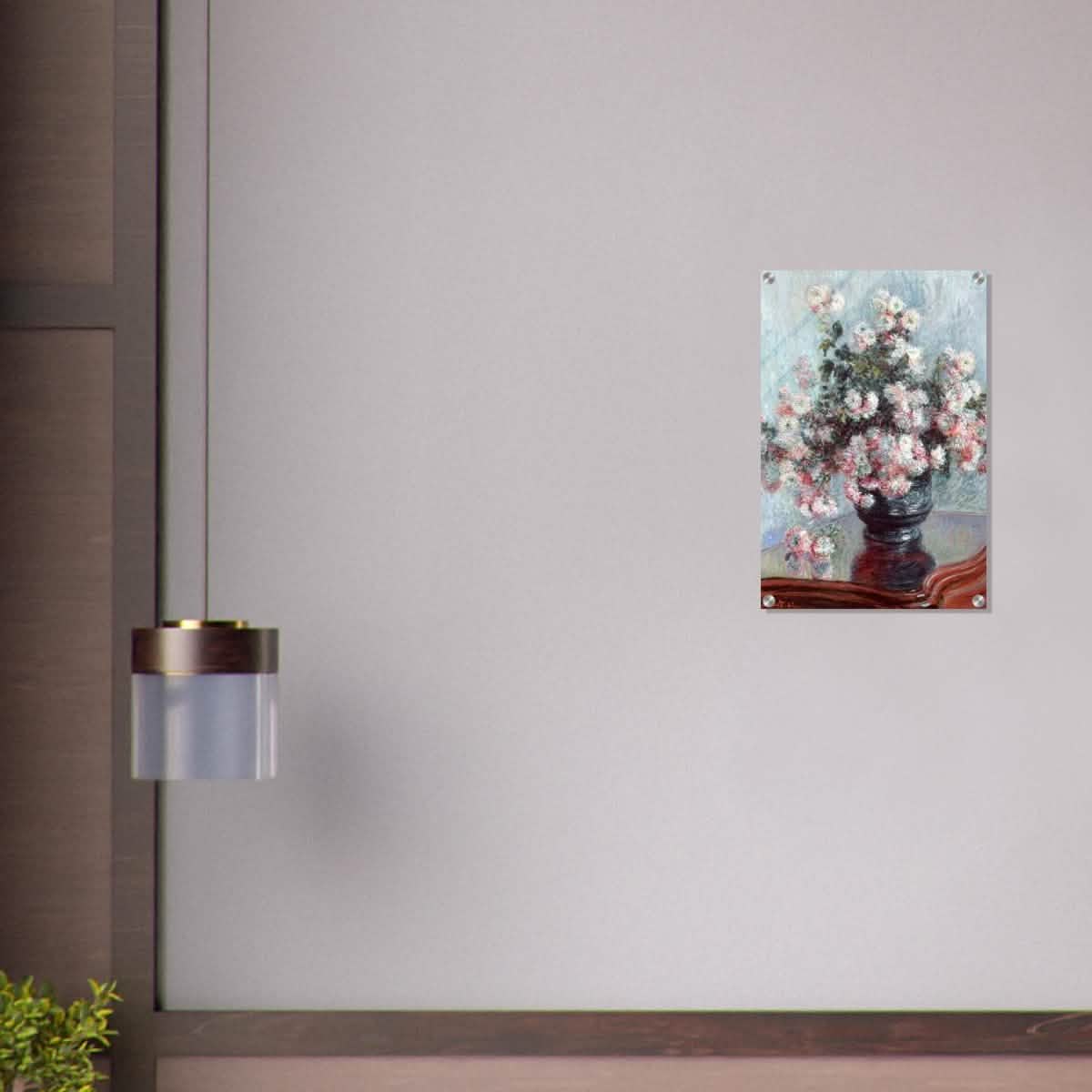 Chrysanthemums by Claude Monet - Acrylic Print - 40x60 cm / 16x24″ -