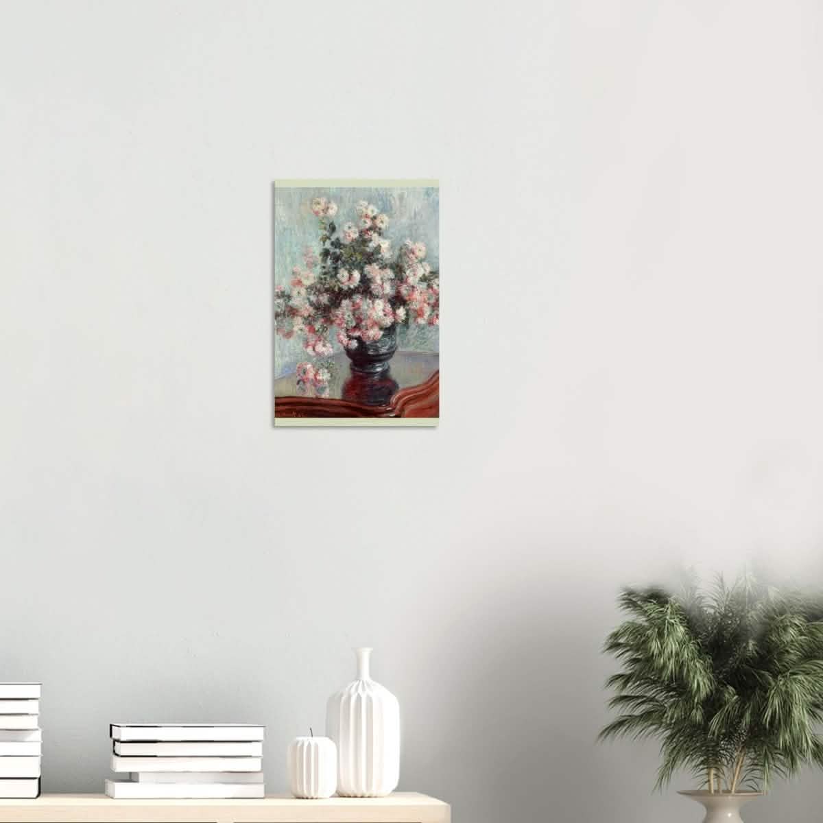 Chrysanthemums by Claude Monet - Wood Prints - 30x45 cm / 12x18″ - 20 mm
