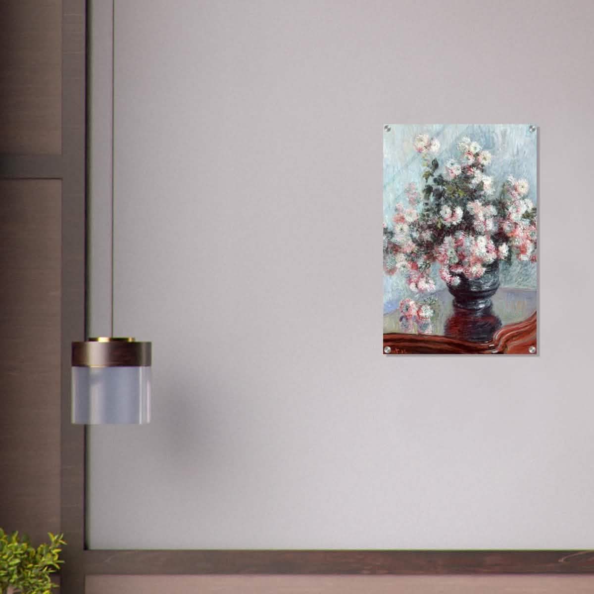 Chrysanthemums by Claude Monet - Acrylic Print - 50x75 cm / 20x30″ -