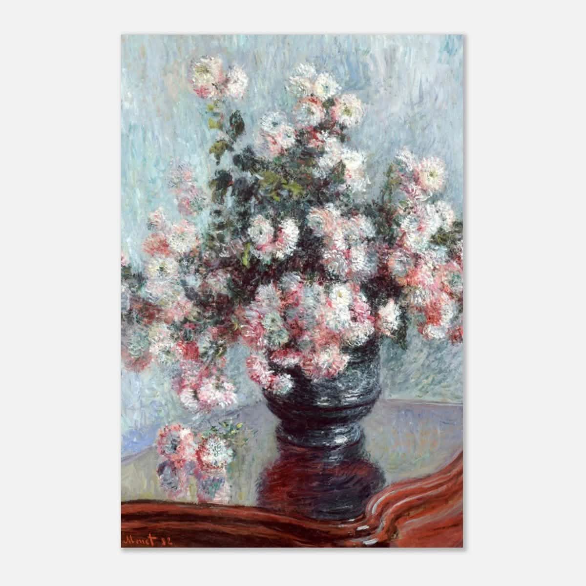 Chrysanthemums by Claude Monet - Aluminum Print - 60x90 cm / 24x36″ -