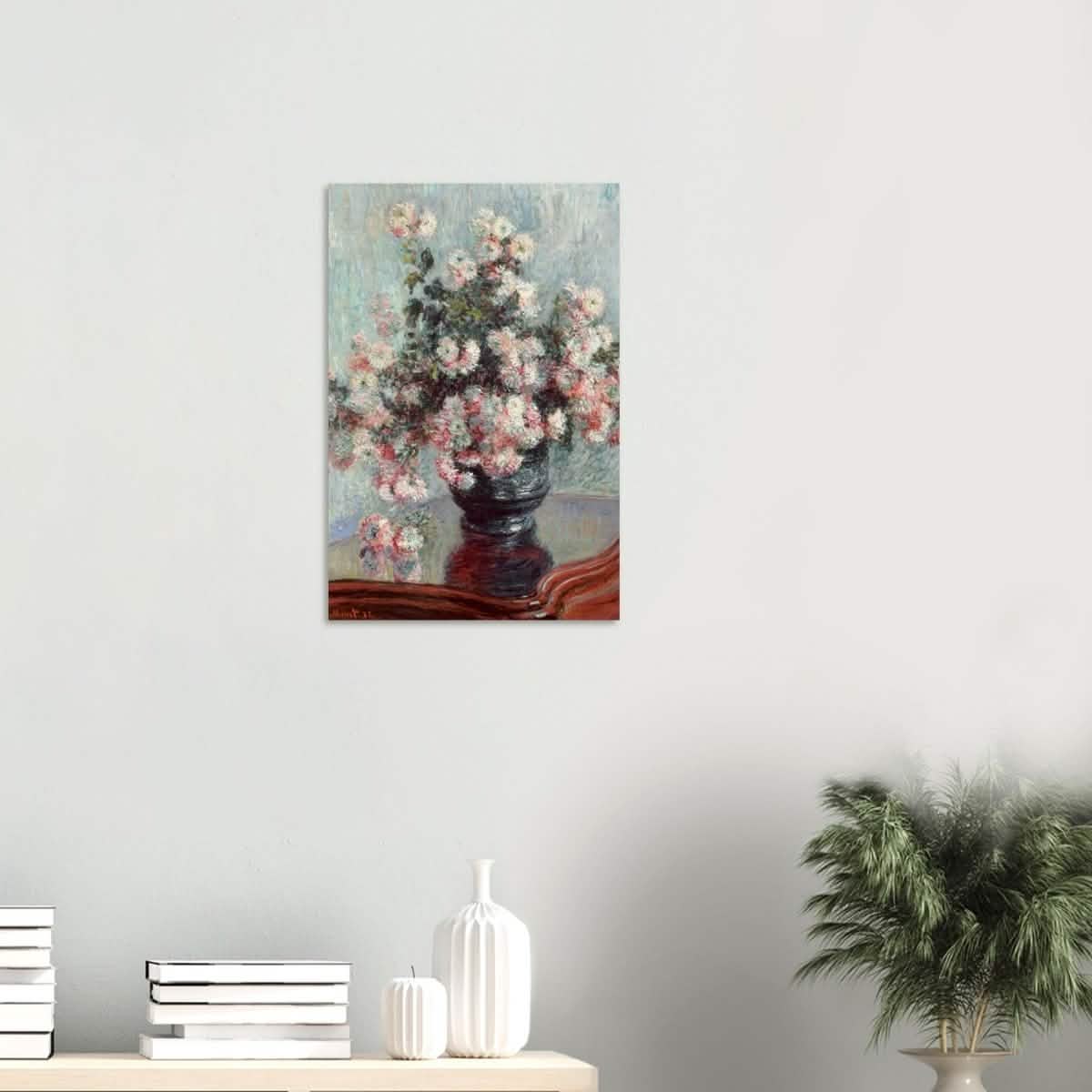 Chrysanthemums by Claude Monet - Wood Prints - 40x60 cm / 16x24″ - 10 mm
