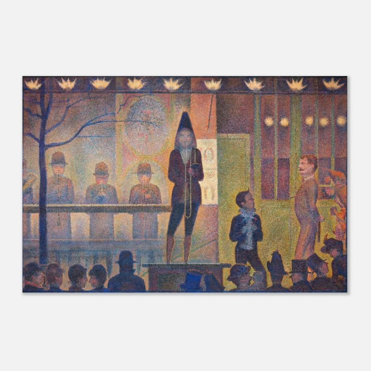 Circus Sideshow by Georges Seurat | Vintage wall art print - Aluminum Print - 30x45 cm / 12x18″ -