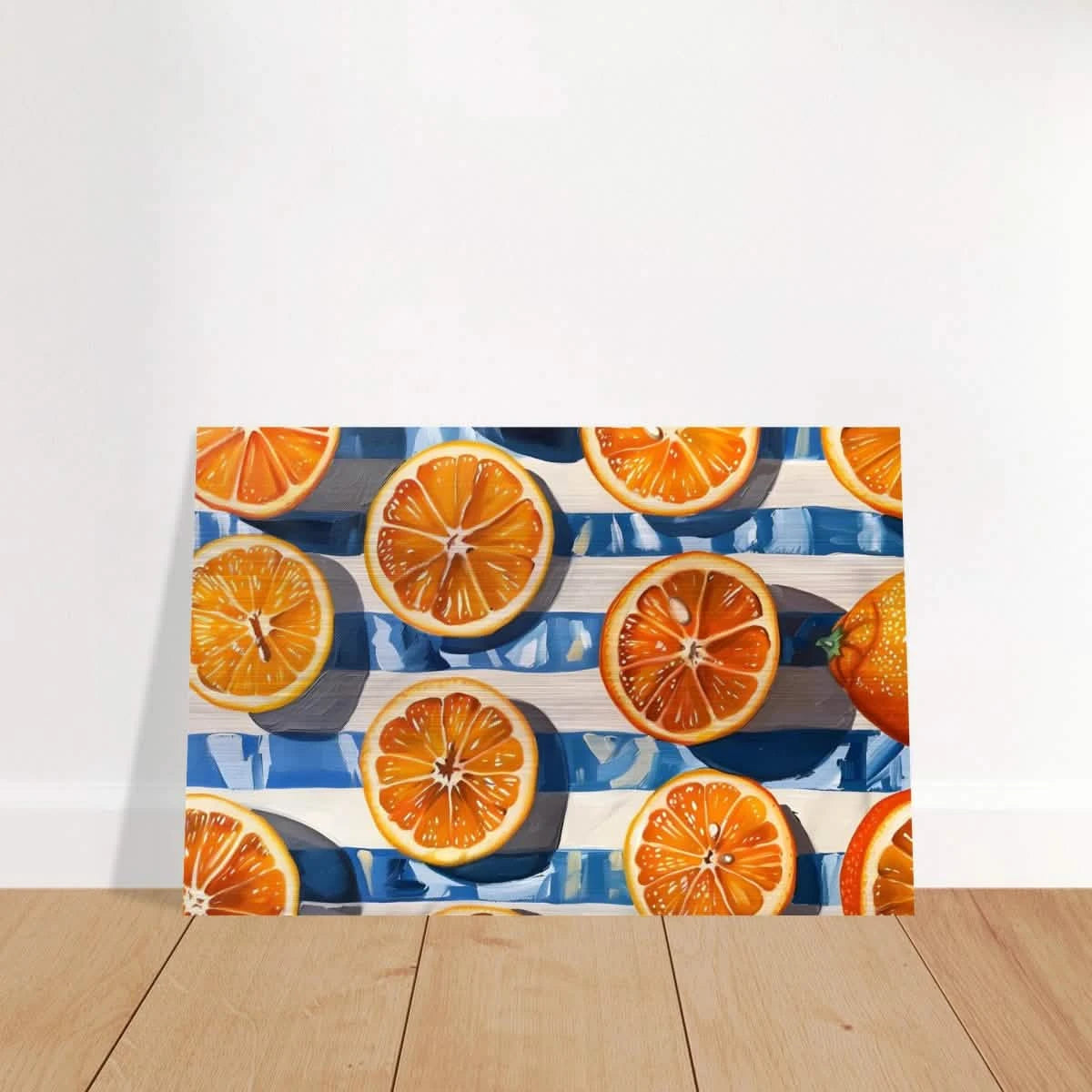 “Citrus Splash” | Wall Art Print - Brushed Aluminum Print - 30x45 cm / 12x18″ -