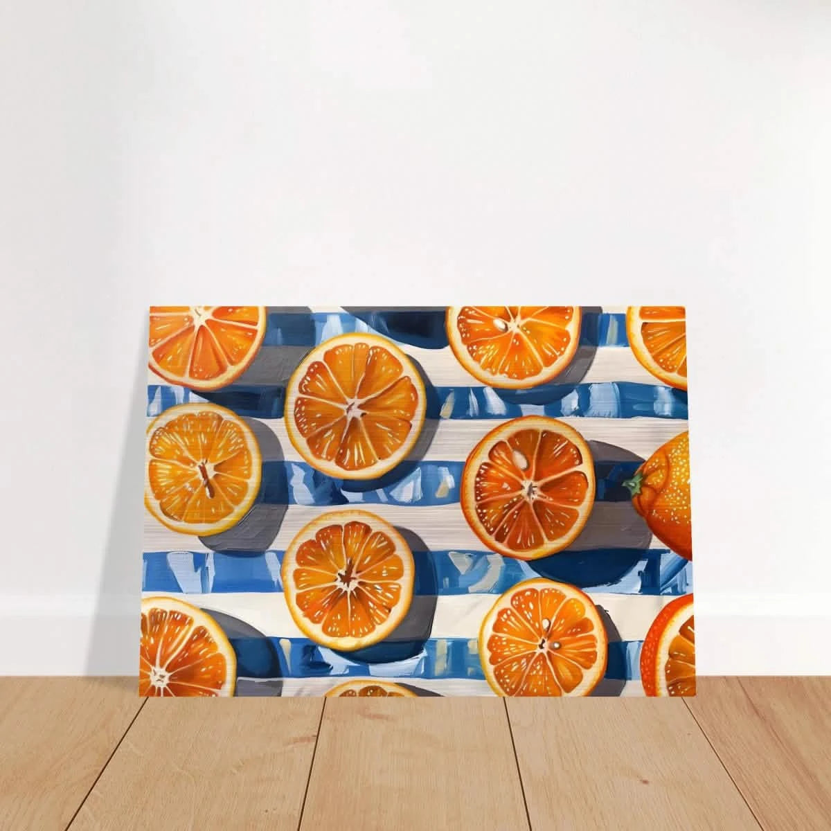 “Citrus Splash” | Wall Art Print - Brushed Aluminum Print - 70x100 cm / 28x40″ -