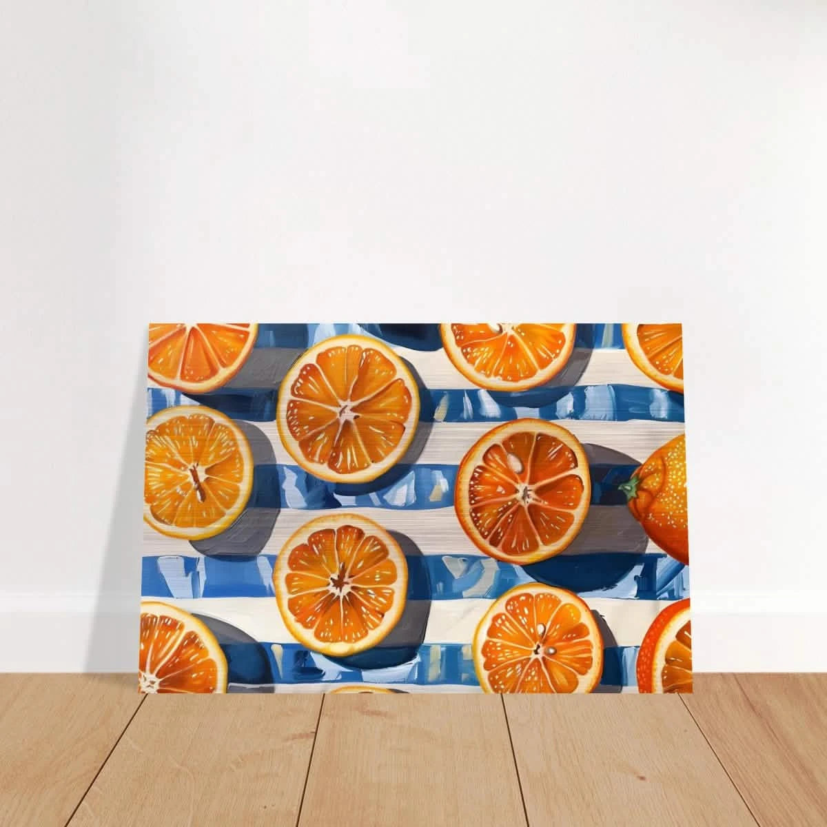“Citrus Splash” | Wall Art Print - Brushed Aluminum Print - 20x30 cm / 8x12″ -
