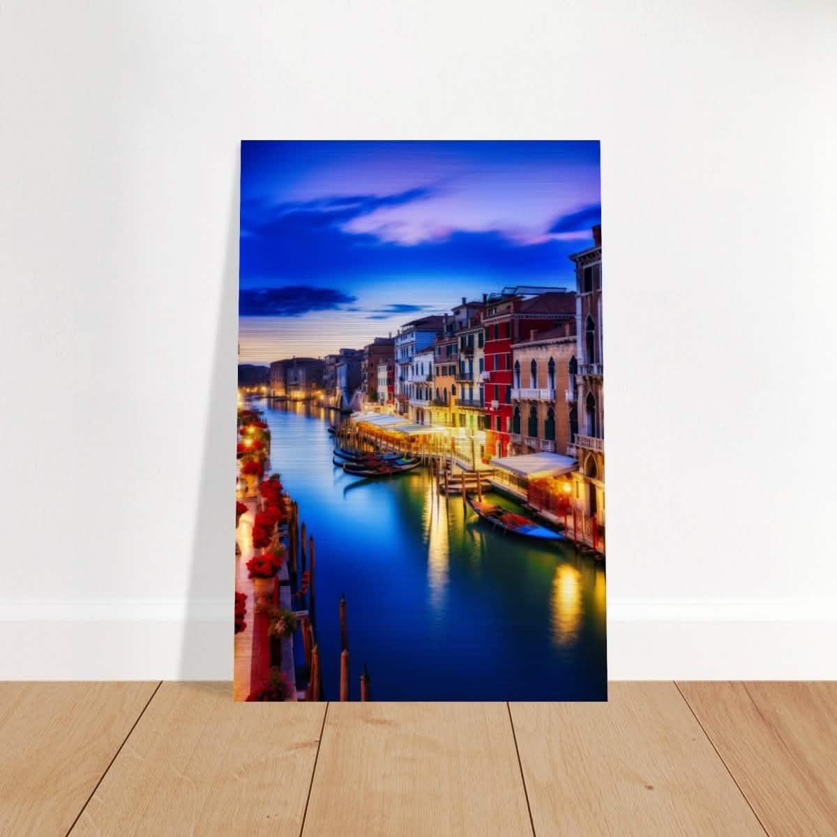City Lights Venice Italy | Da Vinci City & Scenic Views wall art Print - Brushed Aluminum Print - 30x45 cm / 12x18″ -