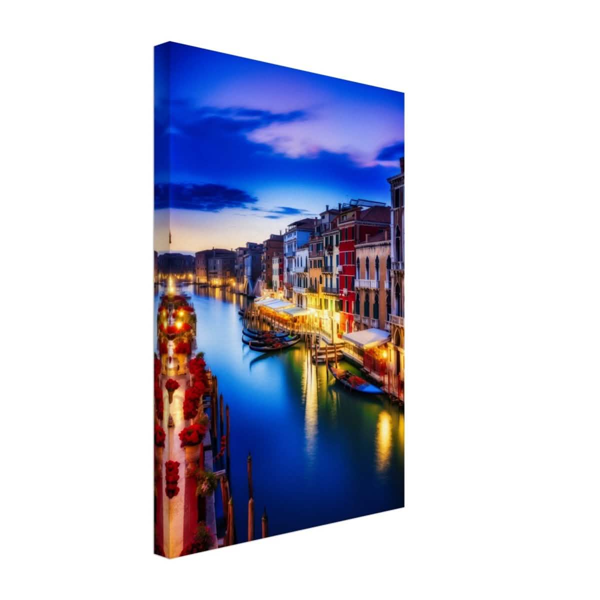 City Lights Venice Italy | Da Vinci City & Scenic Views wall art Print - Canvas - 30x45 cm / 12x18″ -