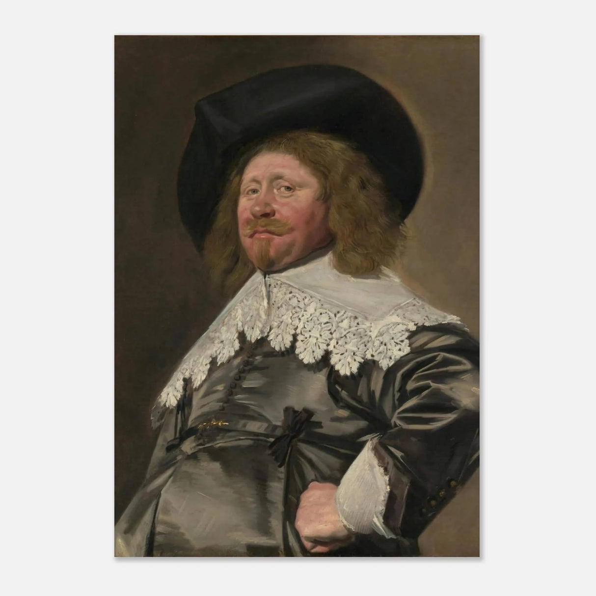Claes Duyst van Voorhout – Portrait by Frans Hals (c.1638) Wall Art Print - Aluminum Print - 70x100 cm / 28x40″ -