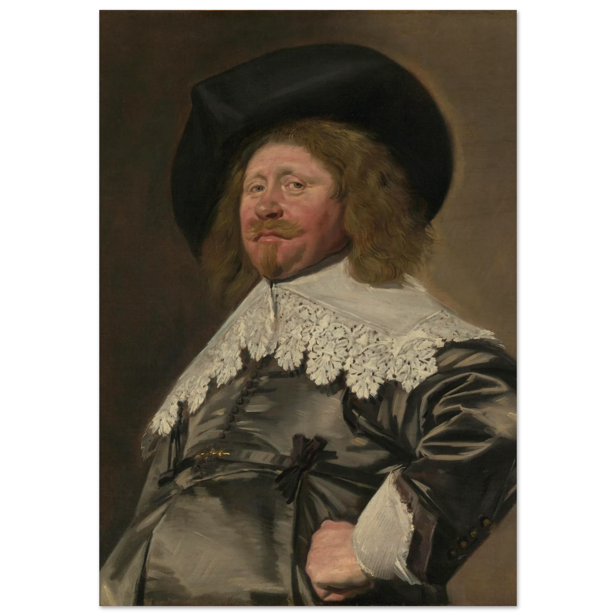 Claes Duyst van Voorhout – Portrait by Frans Hals (c.1638) Wall Art Print - Wood Prints - 70x100 cm / 28x40″ -
