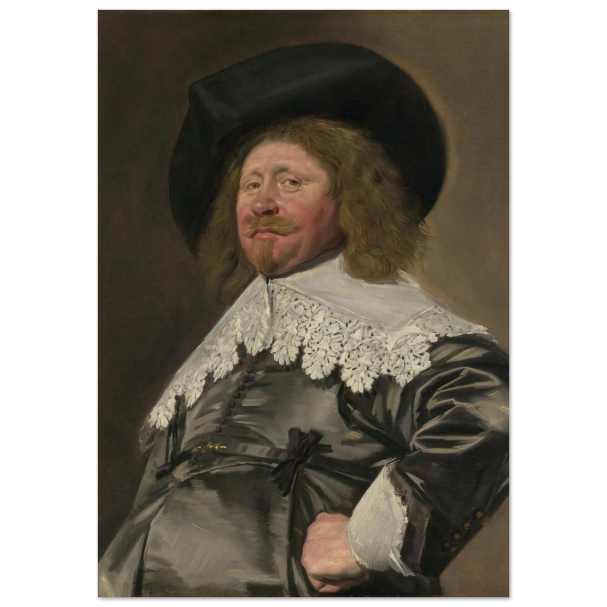Claes Duyst van Voorhout – Portrait by Frans Hals (c.1638) Wall Art Print - Fine Art Poster - 70x100 cm / 28x40″ -