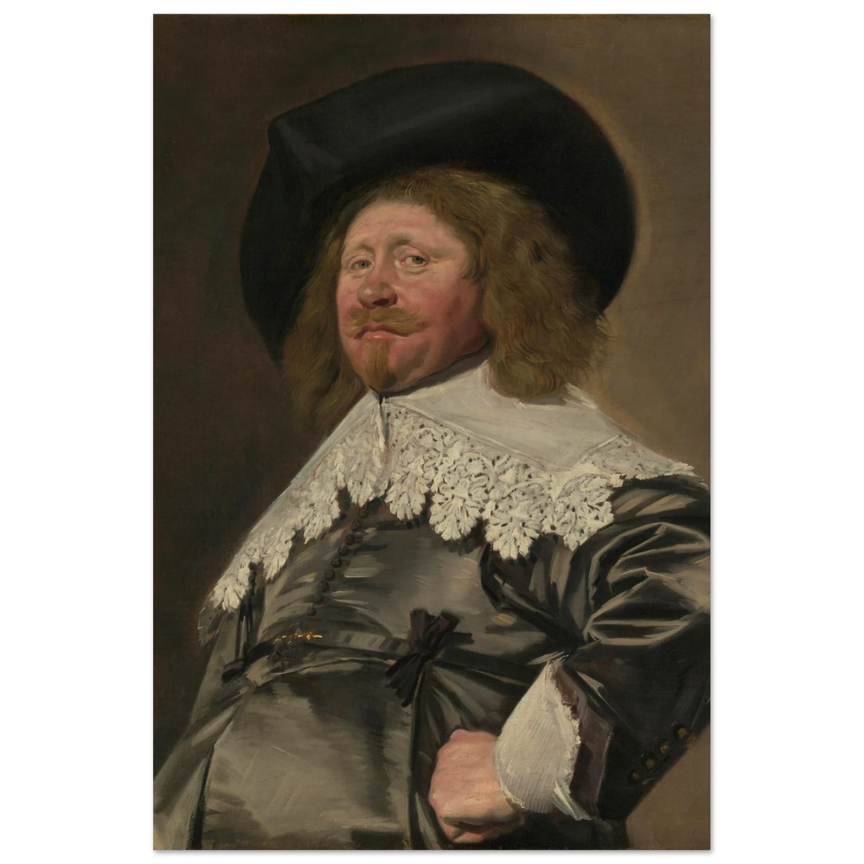 Claes Duyst van Voorhout – Portrait by Frans Hals (c.1638) Wall Art Print - Wood Prints - 40x60 cm / 16x24″ -