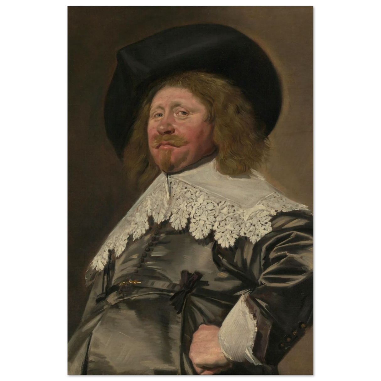 Claes Duyst van Voorhout – Portrait by Frans Hals (c.1638) Wall Art Print - Wood Prints - 20x30 cm / 8x12″ -
