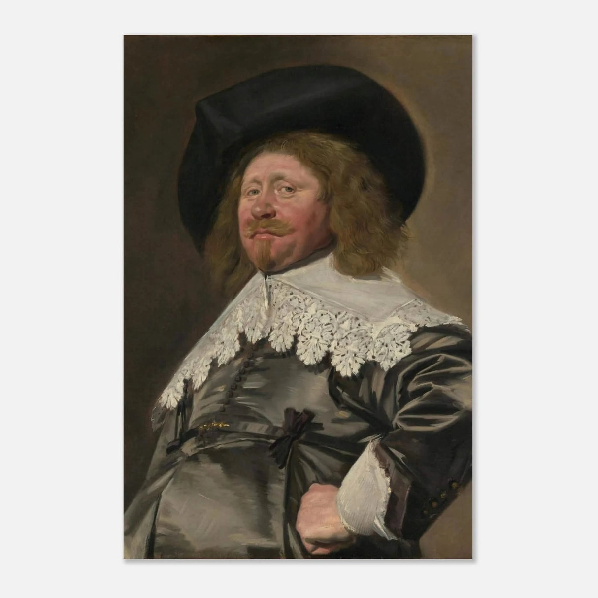 Claes Duyst van Voorhout – Portrait by Frans Hals (c.1638) Wall Art Print - Aluminum Print - 60x90 cm / 24x36″ -