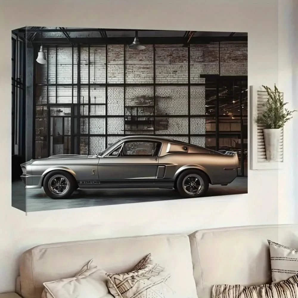 Classic Power – The Iconic Mustang GT500 Wall Art - 70x100 cm / 28x40″ - Acrylic Print -
