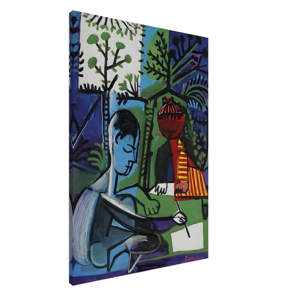 Claude and Paloma Playing by Pablo Picasso 1950 - Canvas - 70x100 cm / 28x40″ - Slim