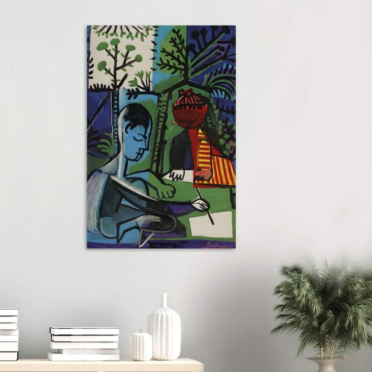 Claude and Paloma Playing by Pablo Picasso 1950 - Wood Prints - 60x90 cm / 24x36″ - 10 mm