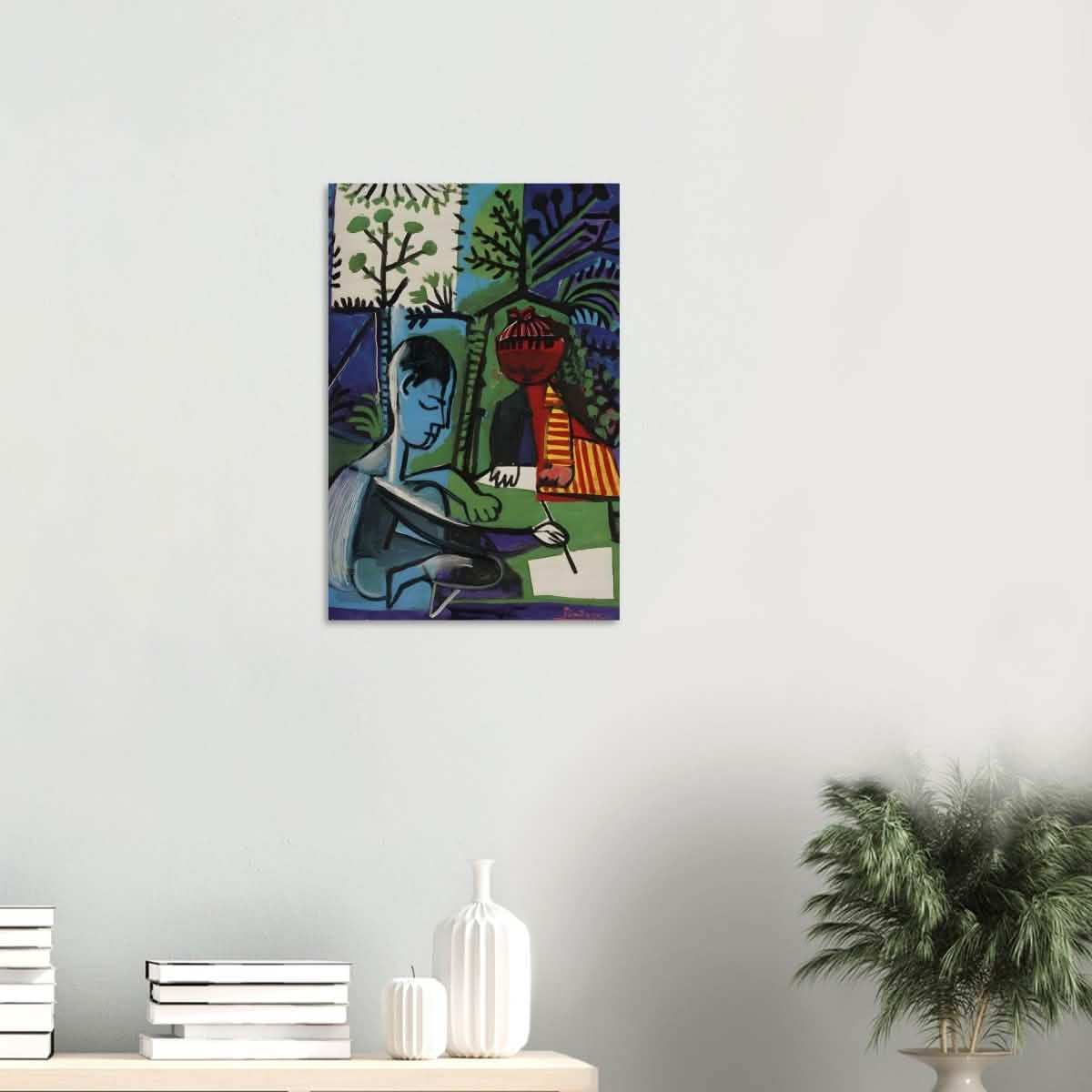 Claude and Paloma Playing by Pablo Picasso 1950 - Wood Prints - 40x60 cm / 16x24″ - 20 mm