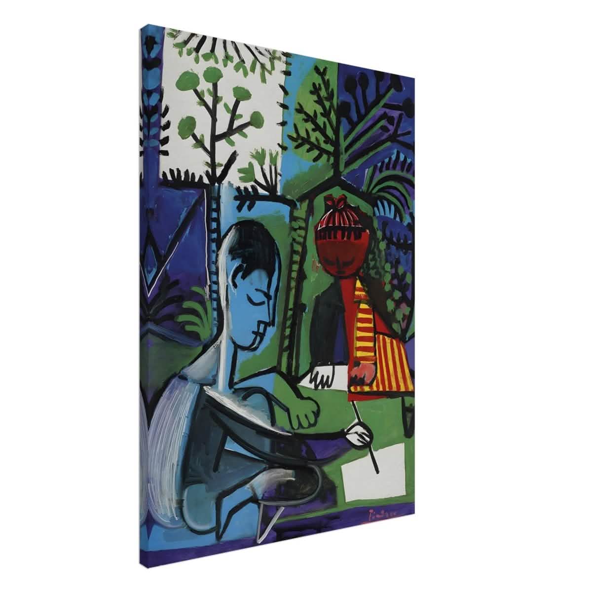 Claude and Paloma Playing by Pablo Picasso 1950 - Canvas - 70x100 cm / 28x40″ - Thick