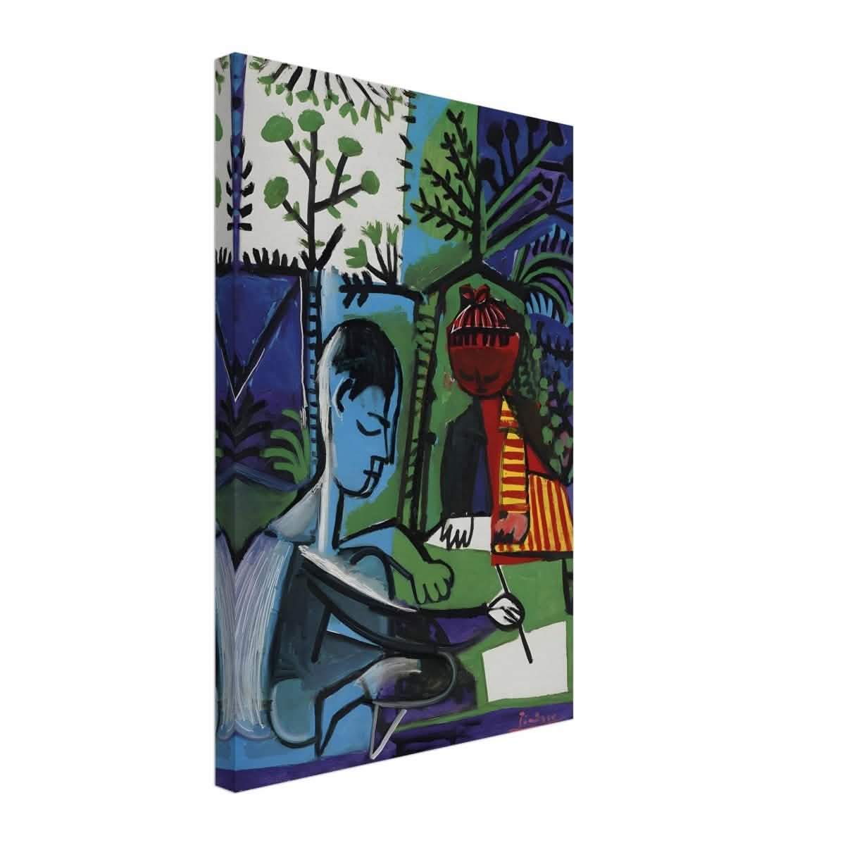 Claude and Paloma Playing by Pablo Picasso 1950 - Canvas - 40x60 cm / 16x24″ - Thick