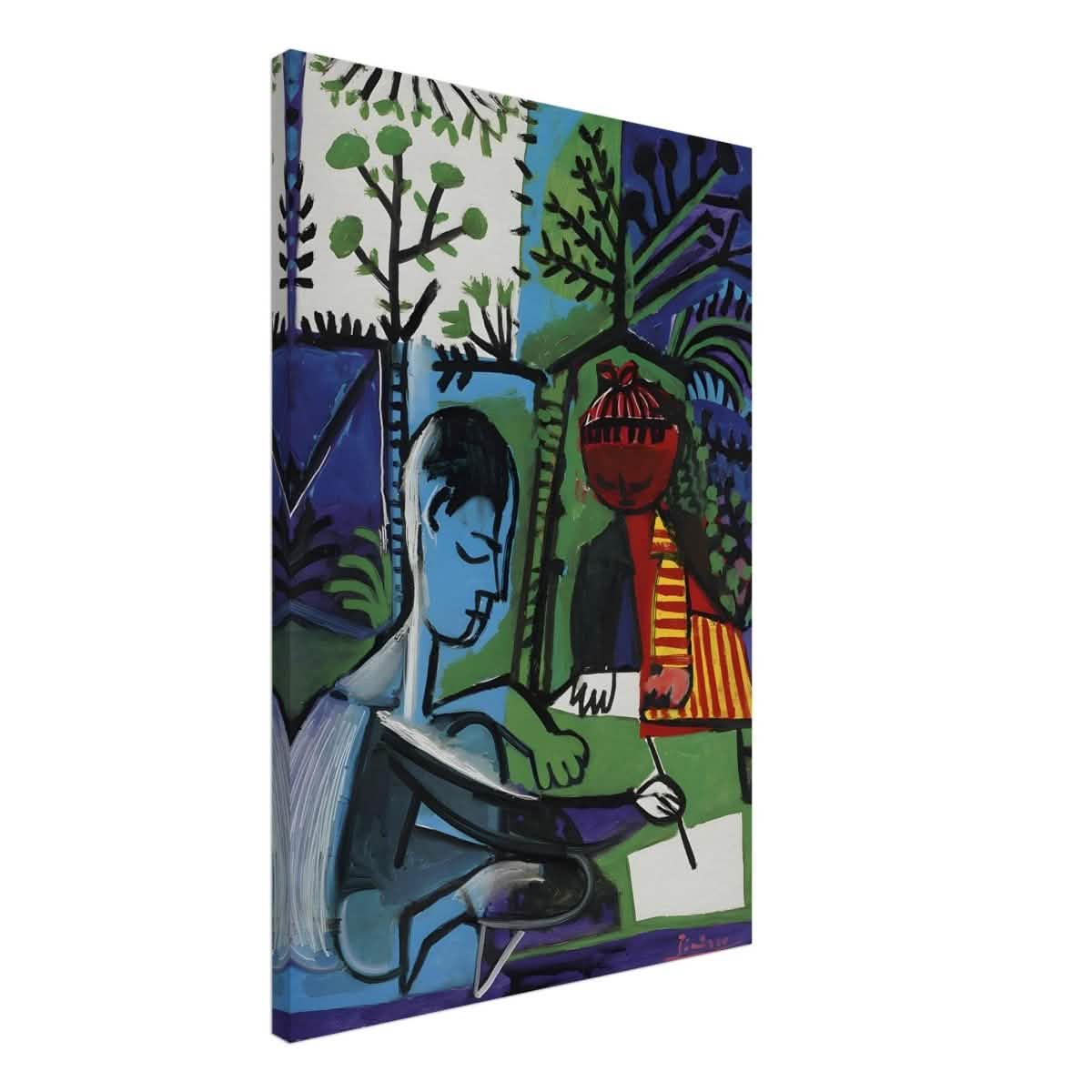 Claude and Paloma Playing by Pablo Picasso 1950 - Canvas - 50x75 cm / 20x30″ - Slim