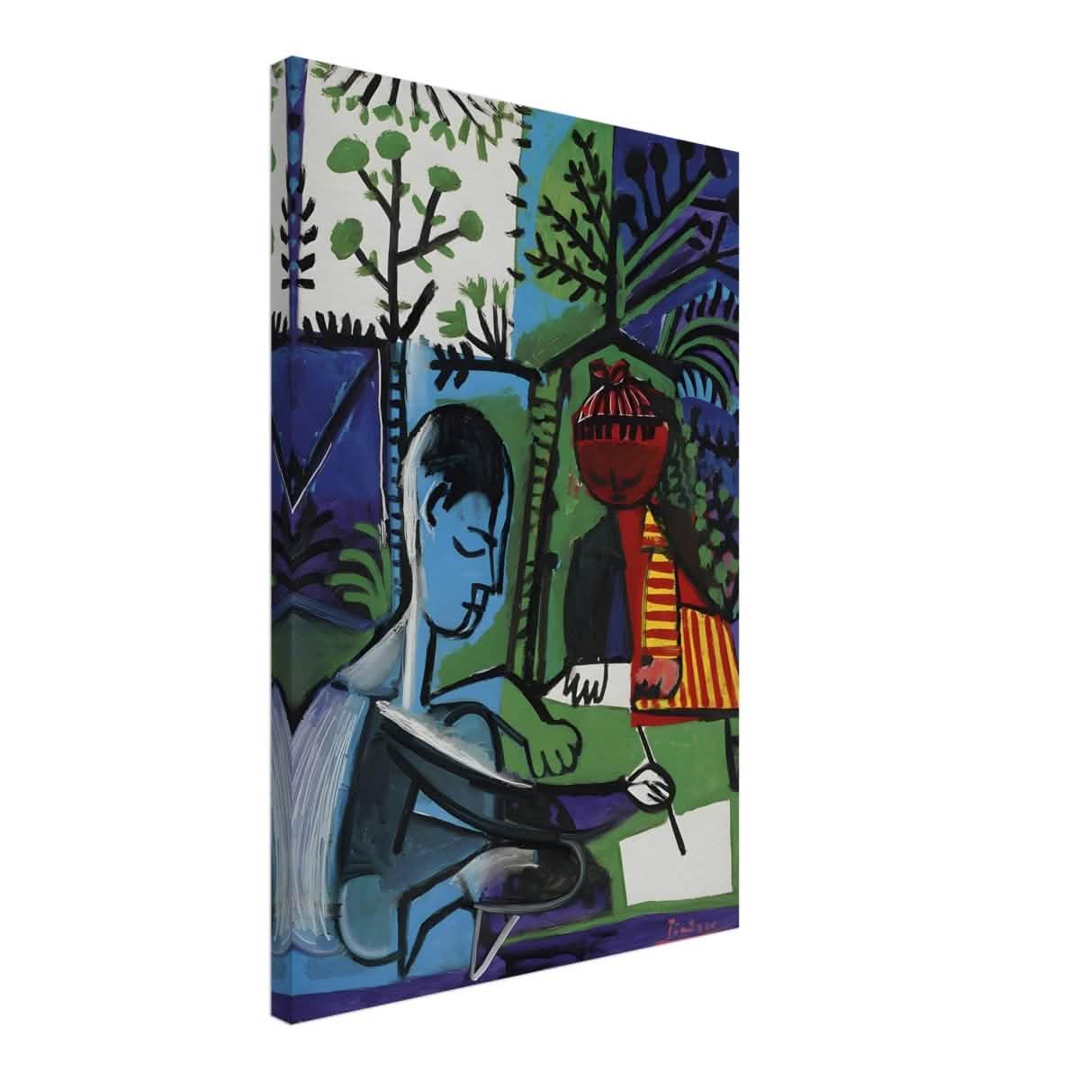 Claude and Paloma Playing by Pablo Picasso 1950 - Canvas - 50x75 cm / 20x30″ - Thick